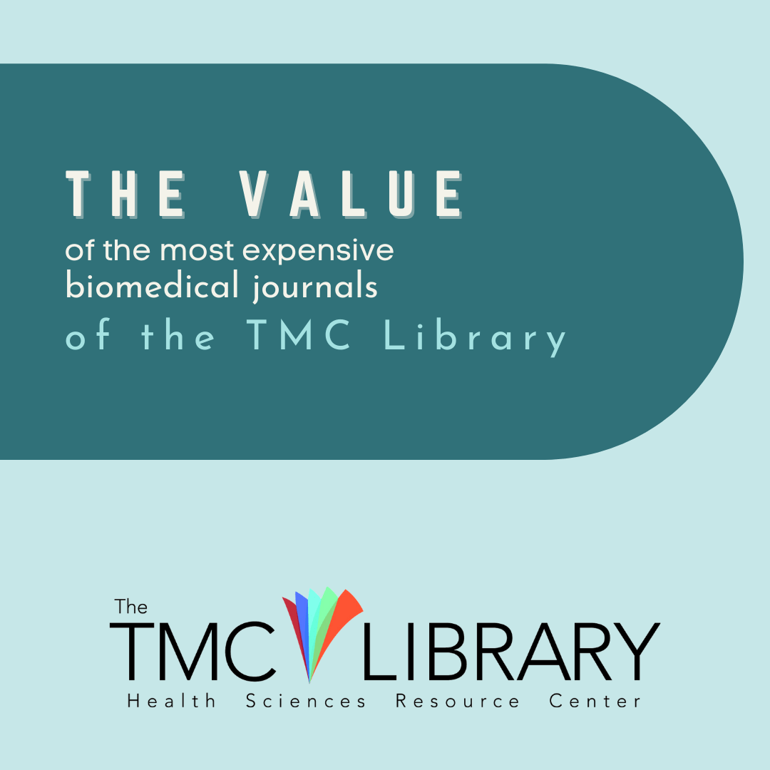 The Value of the the Most Expensive Journals at the TMC Library